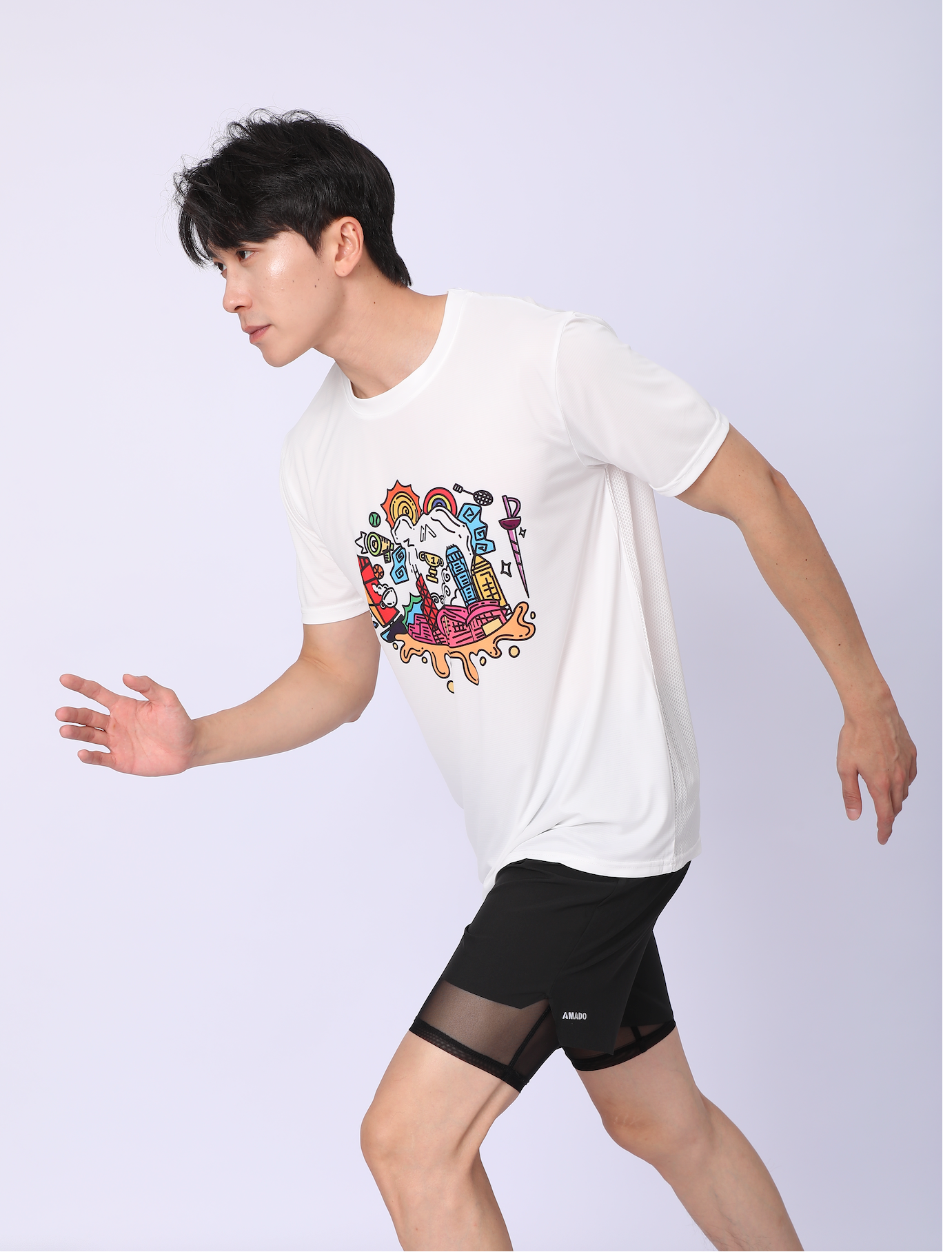 港味塗跑休閒T恤