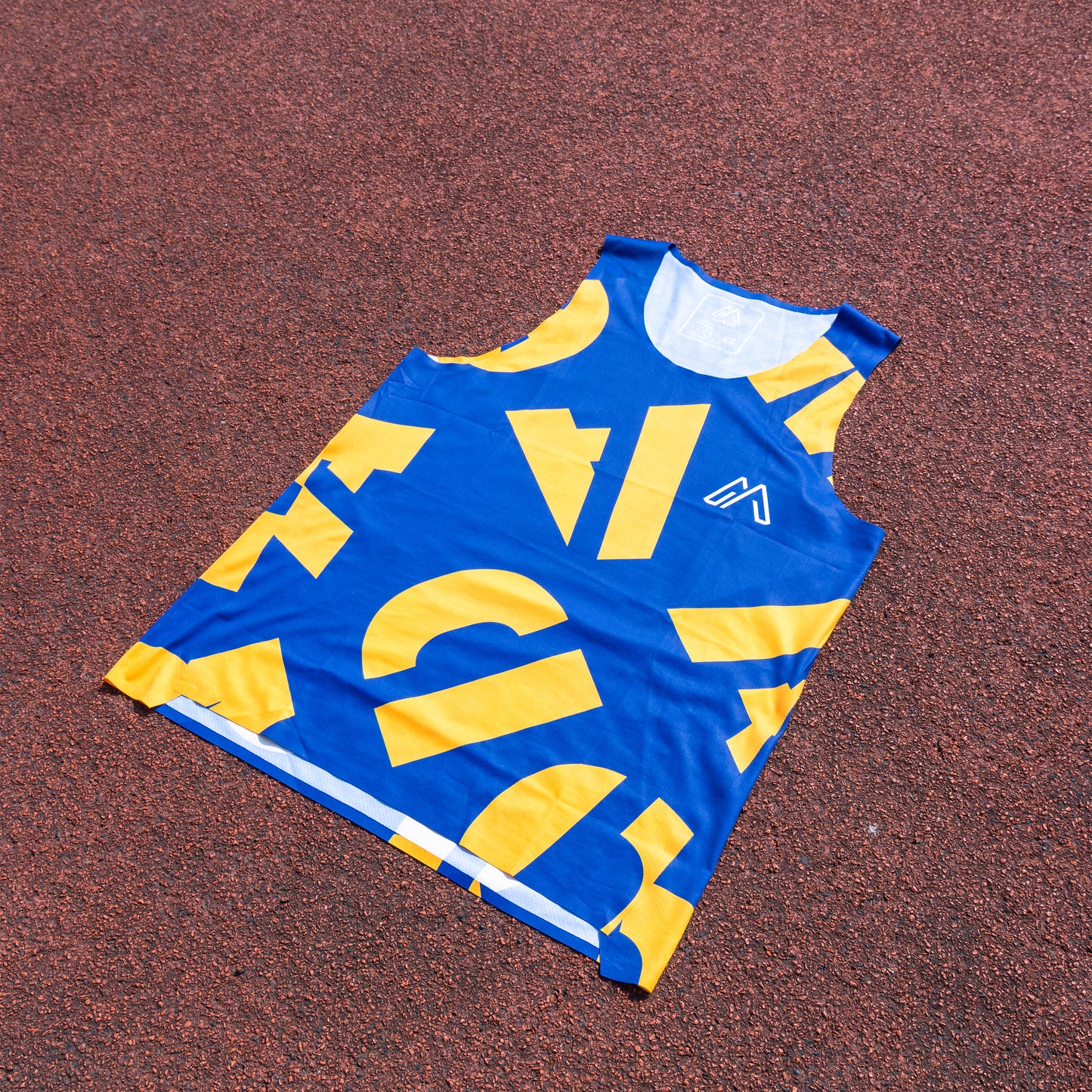 Blue and Yellow Letter Spliced Training Vest